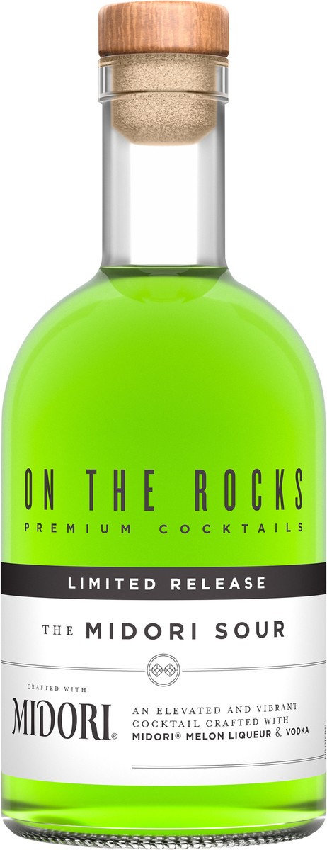 slide 9 of 9, On The Rocks Midori Sour Ready to Drink Cocktail 375 ml, 375 ml