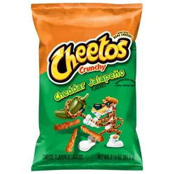 Cheetos Crunchy Cheese Flavored Snacks Cheddar Jalapeno Flavored 2 7/8 Oz