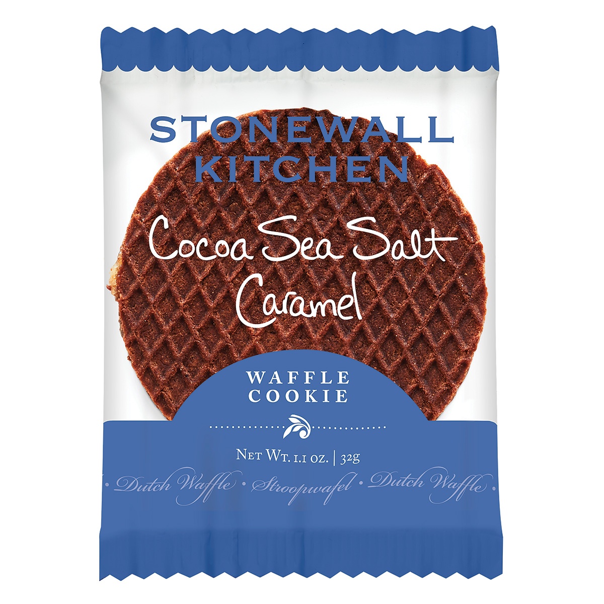 slide 1 of 1, Stonewall Kitchen Waffle Cookie, Cocoa Sea Salt Caramel, 8 ct