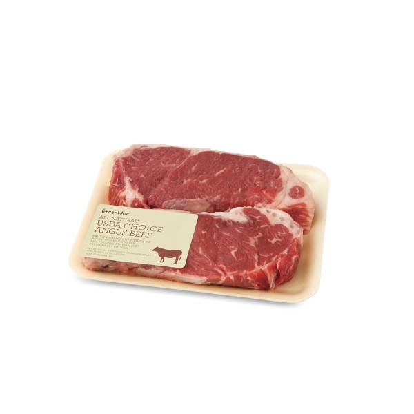 slide 1 of 1, GreenWise Angus New York Strip Steak, Boneless, USDA Choice, per lb
