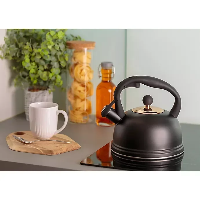 slide 2 of 2, Typhoon Otto Whistling Tea Kettle - Black - 2.1 qt, 2.1 qt