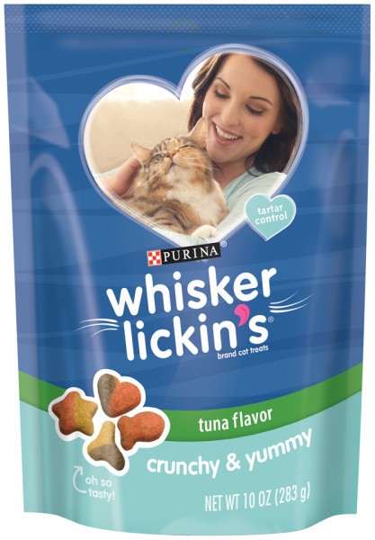 slide 1 of 7, Whisker Lickin's Purina Whisker Lickin's Cat Treats, Crunchy and Yummy Tuna Flavor, 10 oz