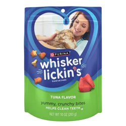 Purina Whisker Lickin's Cat Treats, Crunchy and Yummy Tuna Flavor