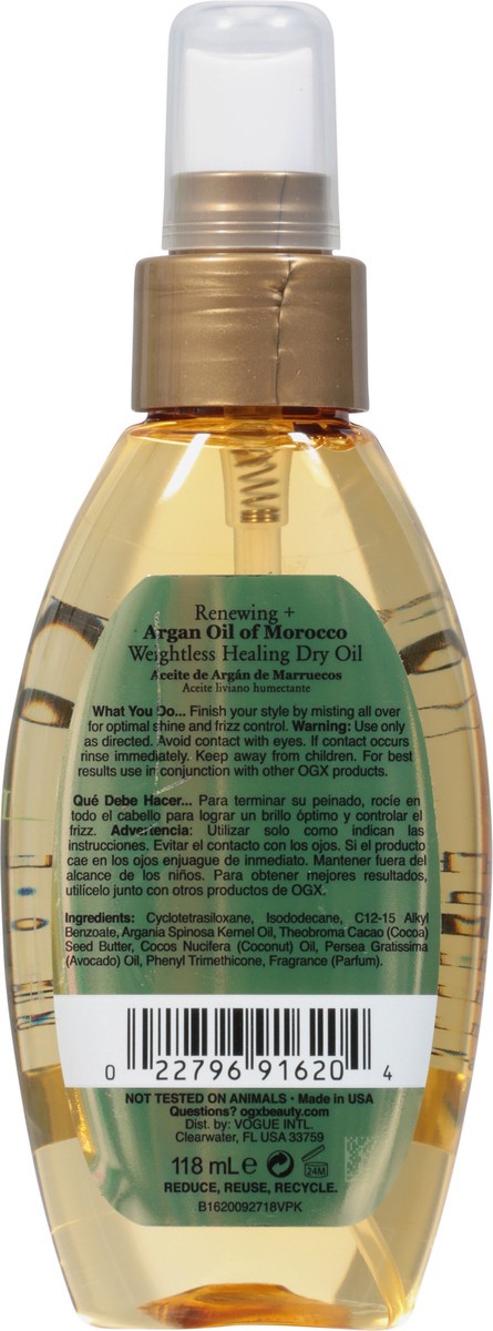 slide 5 of 9, OGX Renewing + Argan Oil of Morocco Weightless Healing Dry Oil Lightweight Hair Oil Mist - 4 fl oz, 4 fl oz