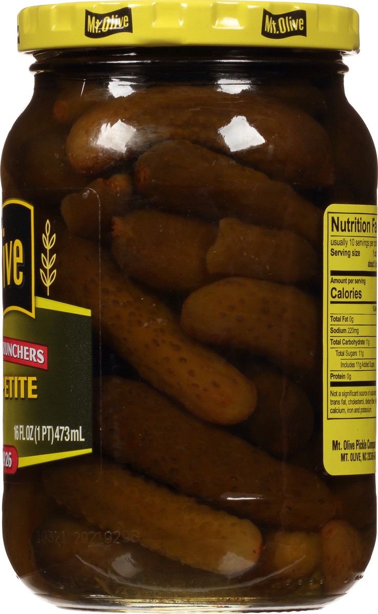 slide 6 of 12, Mt. Olive Sweet Petite Snack Cruncher Pickles - 16 fl oz jar, 16 fl oz