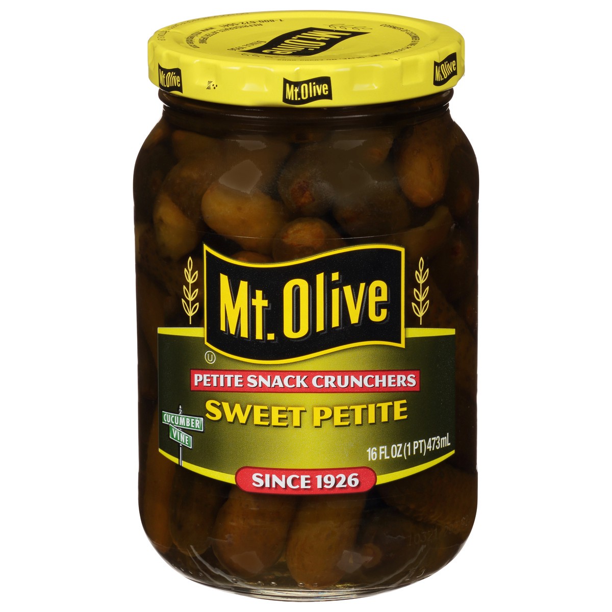 slide 11 of 12, Mt. Olive Sweet Petite Snack Cruncher Pickles - 16 fl oz jar, 16 fl oz
