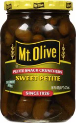 Mt. Olive Sweet Petite Snack Cruncher Pickles - 16 fl oz