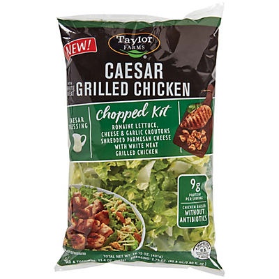 slide 1 of 1, Taylor Farms Caesar Grilled Chicken Chopped Kit, 14.1 oz