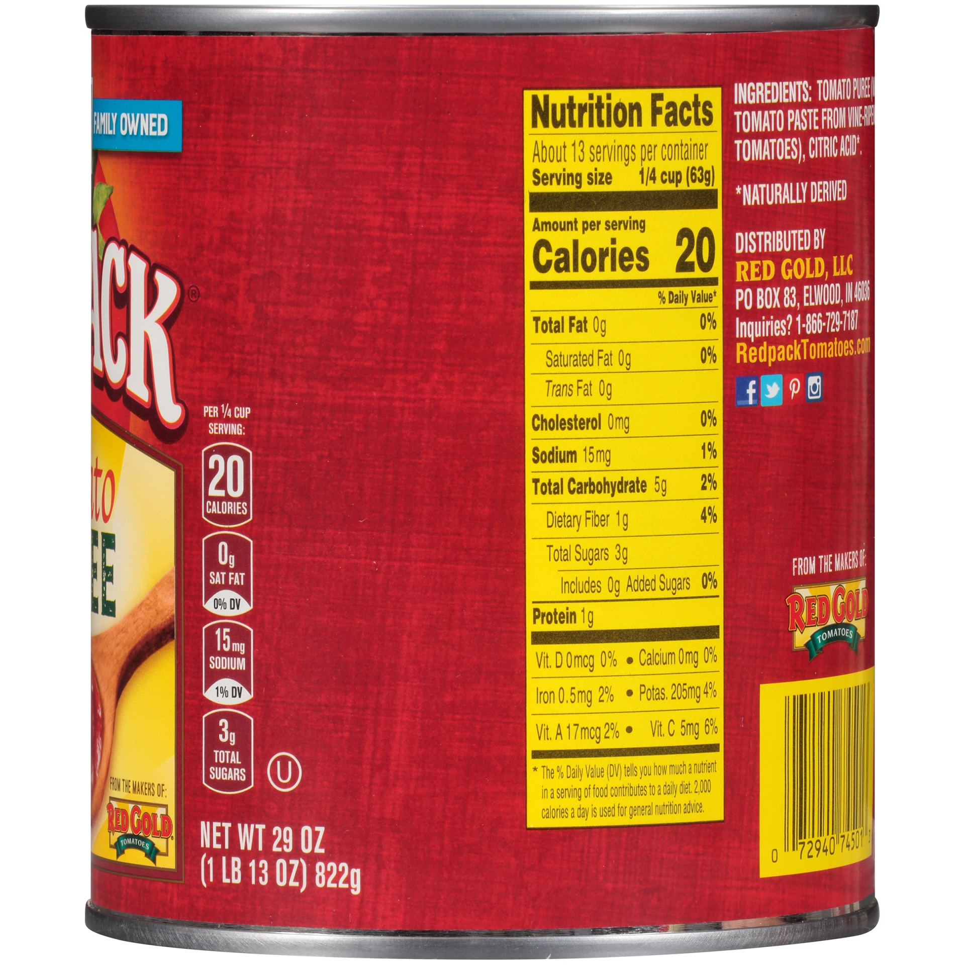 slide 3 of 7, Redpack Tomato Puree, 29 oz