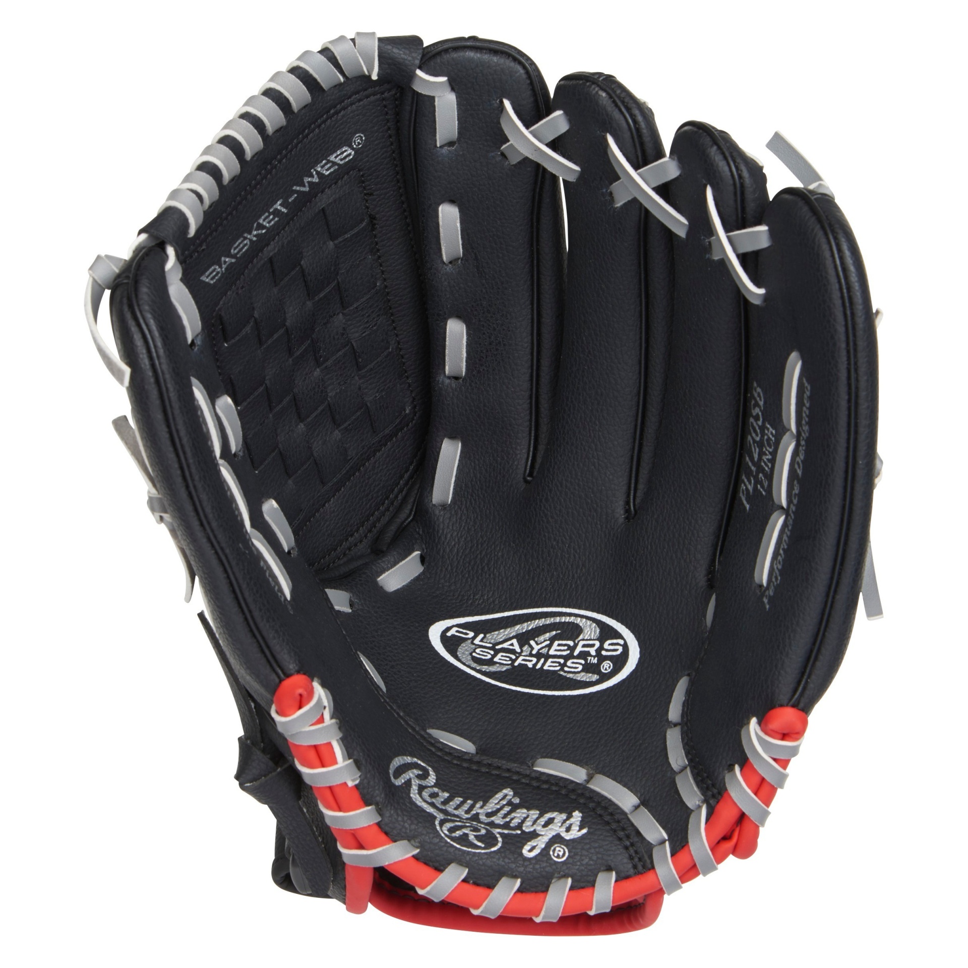 slide 1 of 3, Rawlings Player Series 12" T Ball Glove - Black, 1 ct