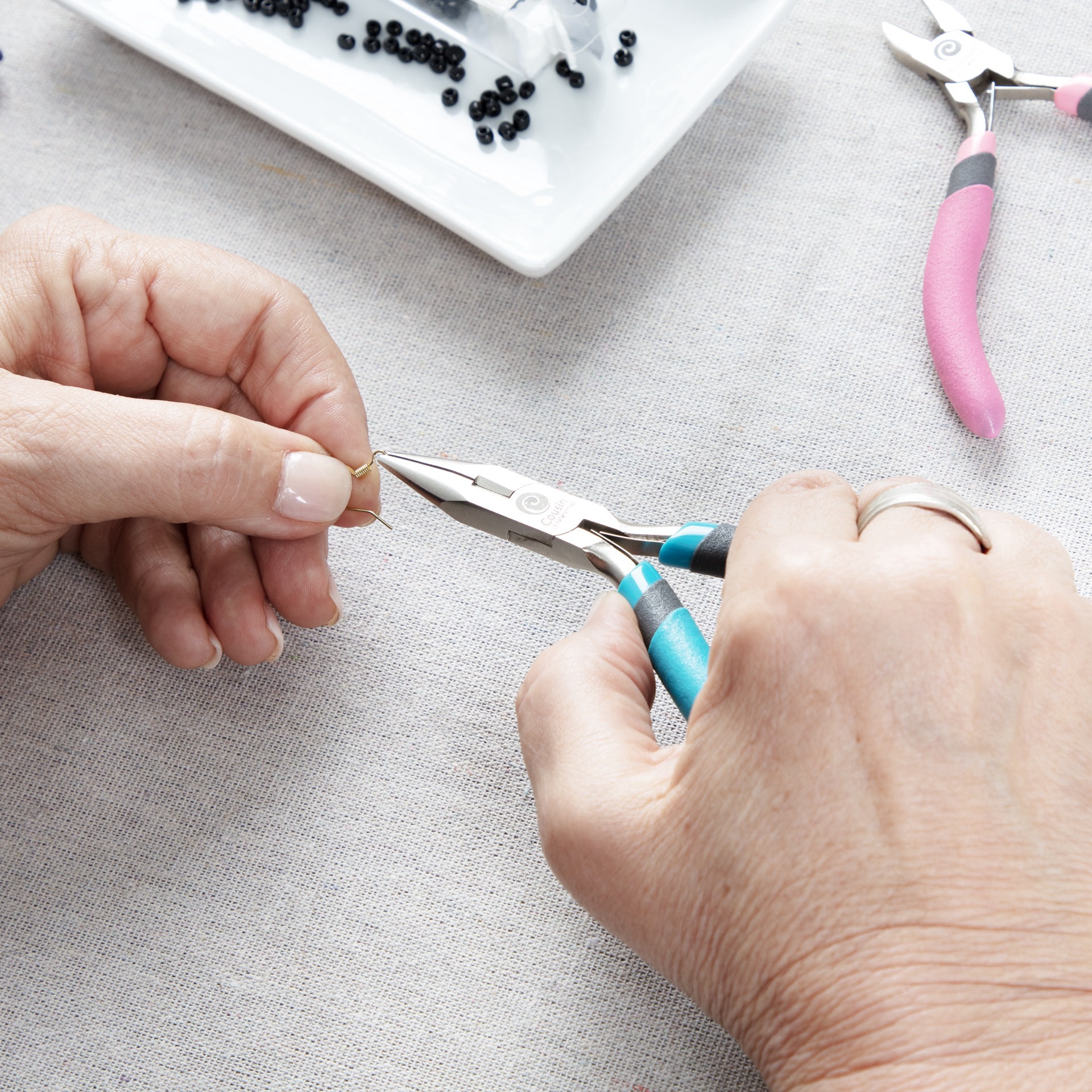 slide 2 of 7, Cousin Precision Comfort 5" Needle Nosed Pliers, 5.12 in x 3.25 in x 0.47 in