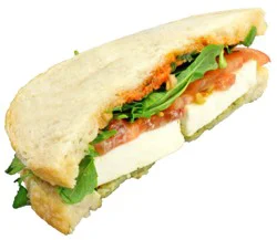 Central Market Fresh Mozzarella Tomato & Basil Sandwich Half