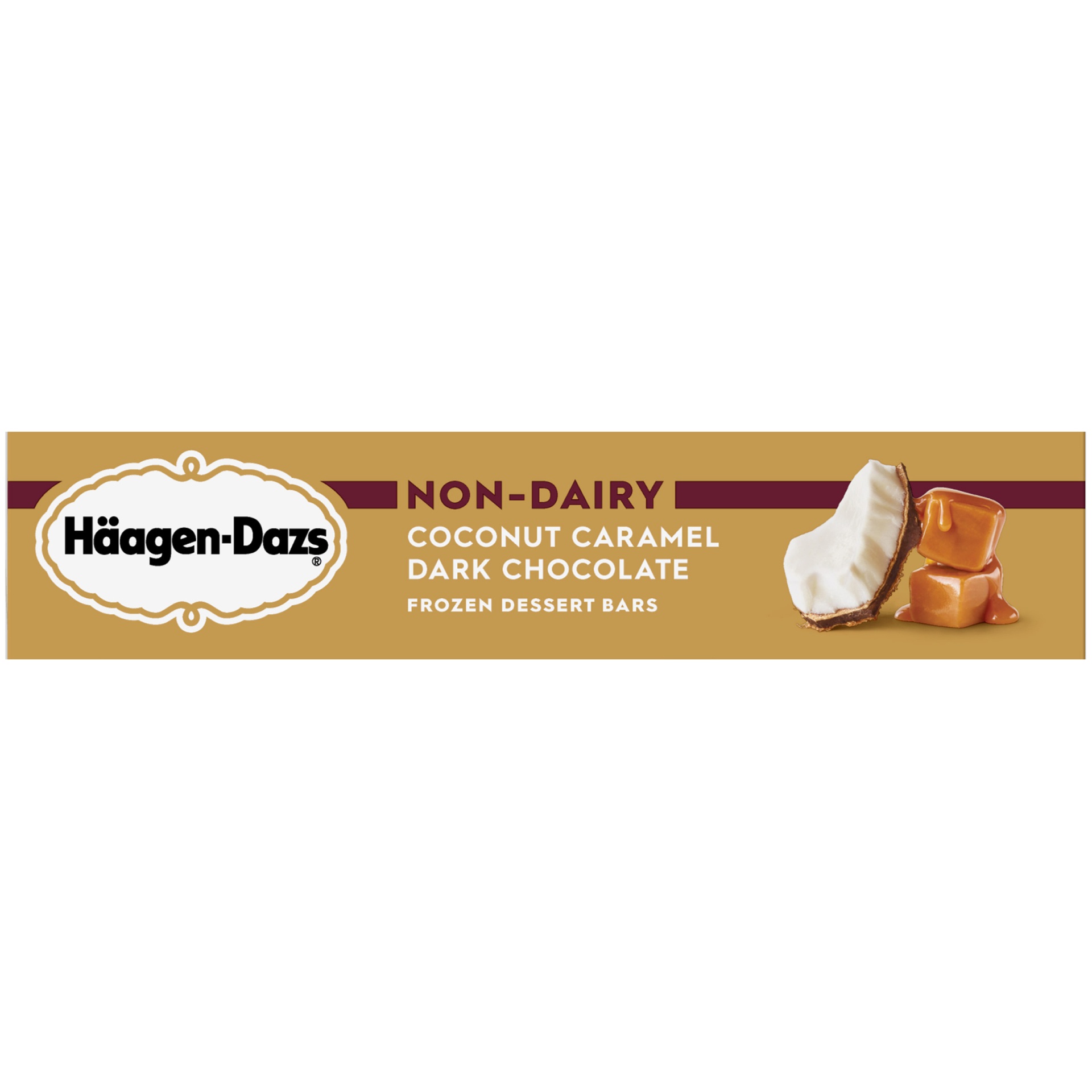 slide 2 of 6, Häagen-Dazs Non Dairy Coconut Caramel Dark Chocolate Frozen Dessert Bars, 3 ct