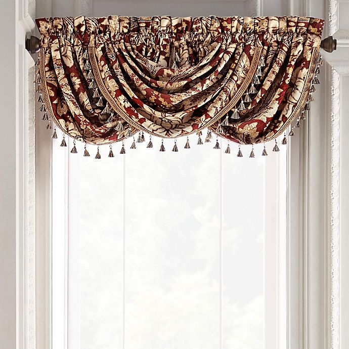 slide 3 of 3, Croscill Arden Waterfall Swag Window Valance - Red, 1 ct