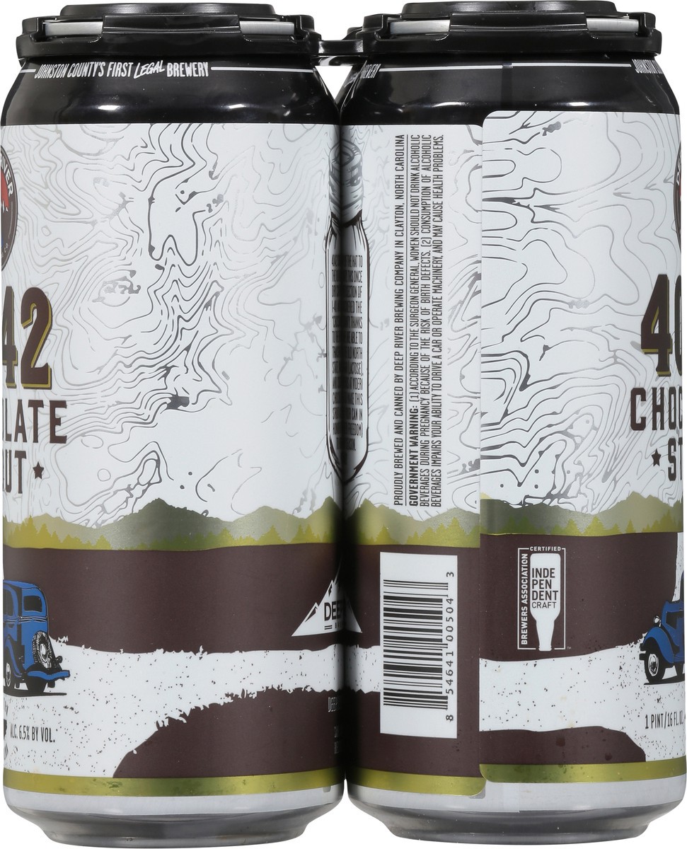 slide 6 of 9, Deep River Chocolate Stout 4042 Beer 4 - 1 pt Cans, 4 ct