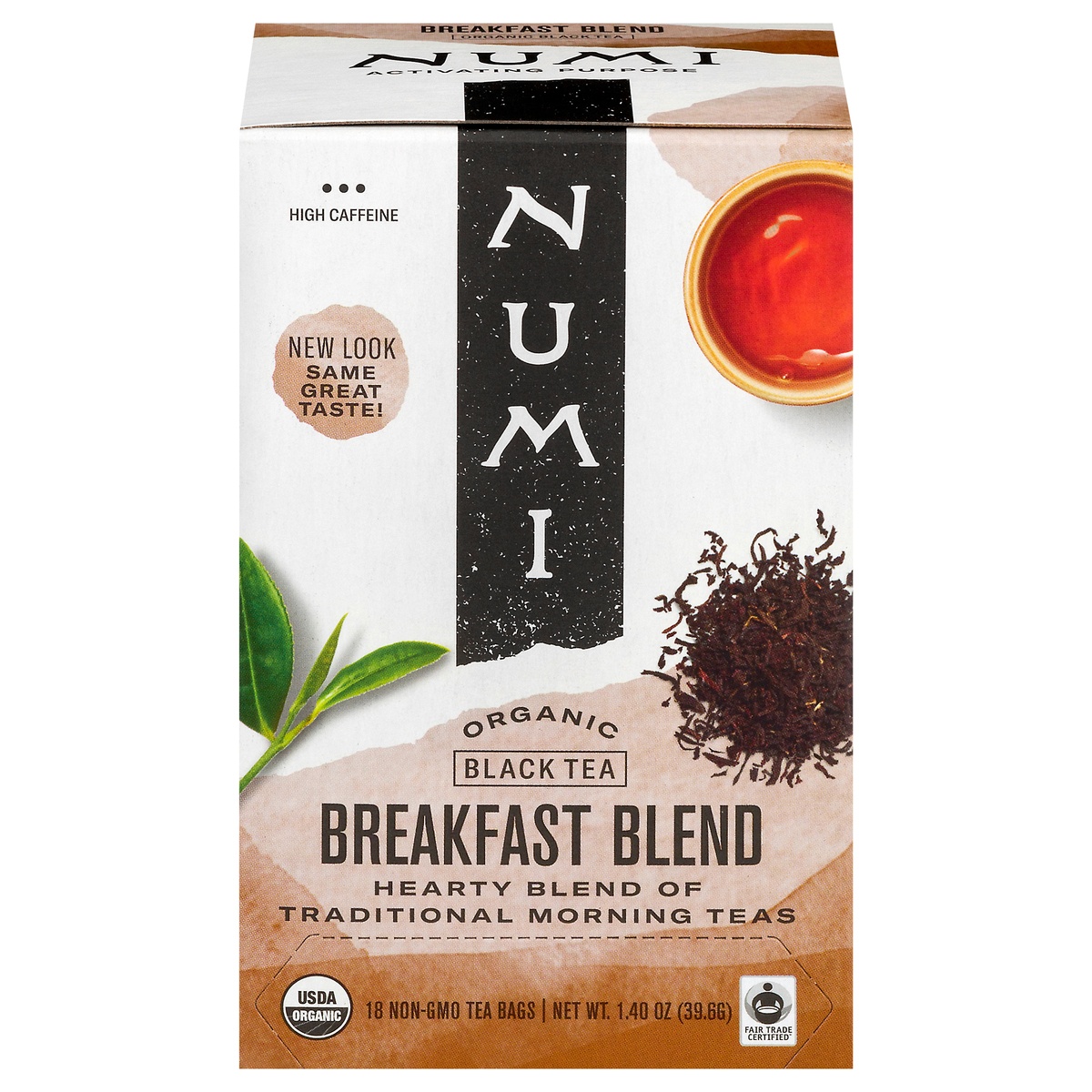 slide 1 of 1, Numi Organic Tea Bags Breakfast Blend Black Tea Bags 18 ea, 