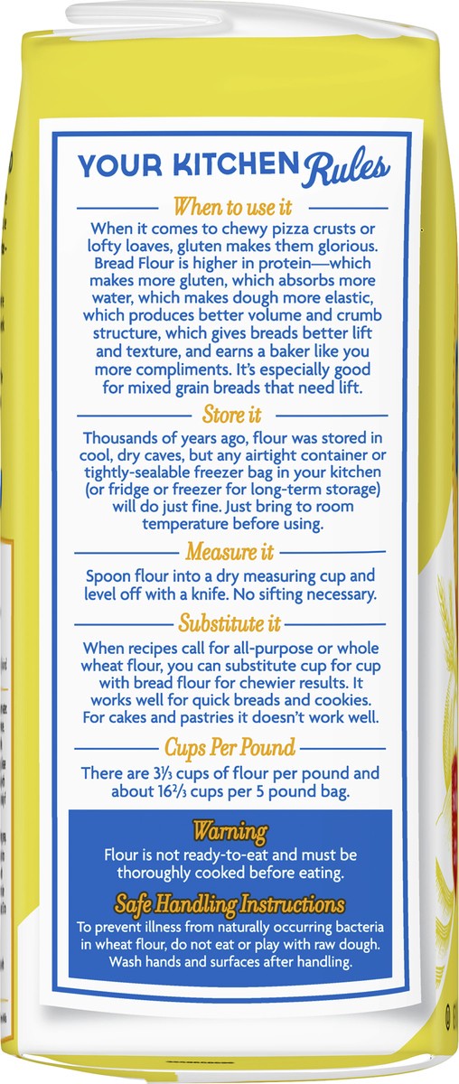 slide 2 of 9, Gold Medal Premium Quality Unbleached Bread Flour, 5 lb., 5 lb