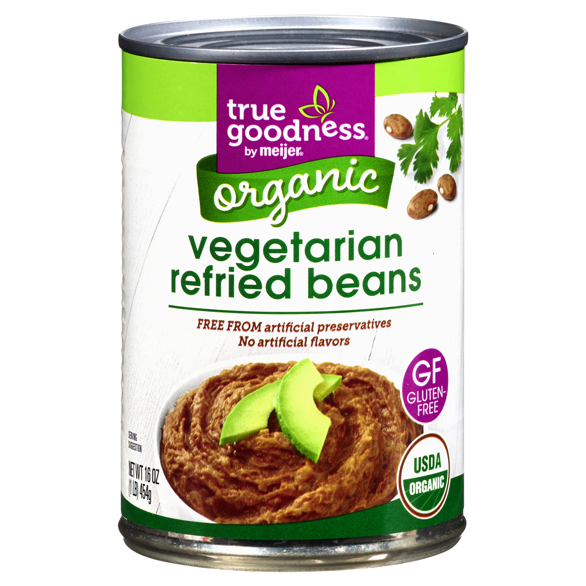 slide 1 of 3, True Goodness Organic Vegetarian Refried Beans, 16 oz