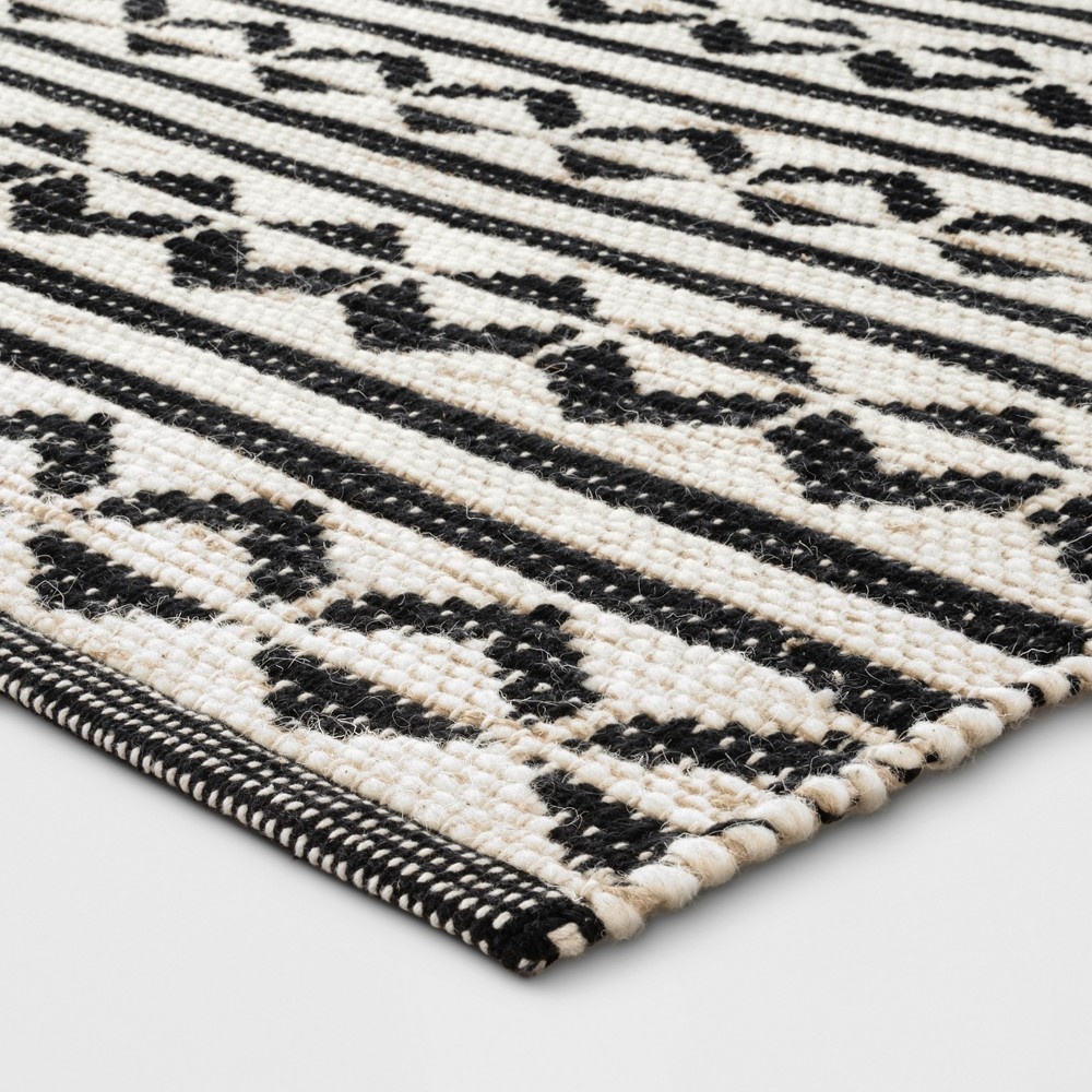 slide 3 of 3, 2'6"X4' Geometric Woven Accent Rugs Black - Project 62, 1 ct