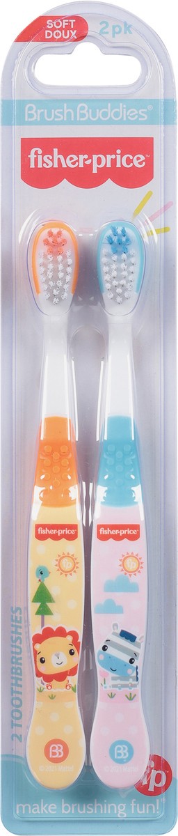slide 9 of 9, BrushBuddies Fisher-Price Soft Toothbrushes 2 ea, 2 ct