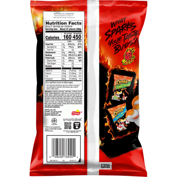 slide 9 of 13, Cheetos Crunchy Cheese Flavored Snacks Xxtra Flamin' Hot 2 7/8 Oz, 2.875 oz