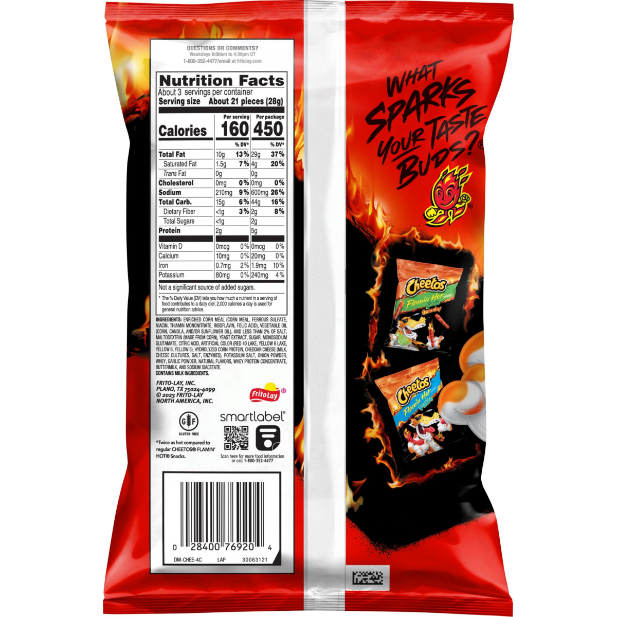 slide 12 of 13, Cheetos Crunchy Cheese Flavored Snacks Xxtra Flamin' Hot 2 7/8 Oz, 2.875 oz