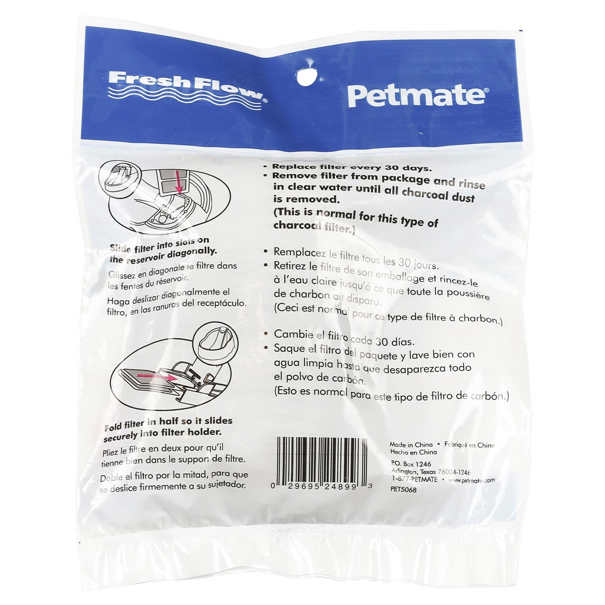 slide 2 of 2, Petmate Fresh Flow Replacement Charcoal Filter, 2 ct