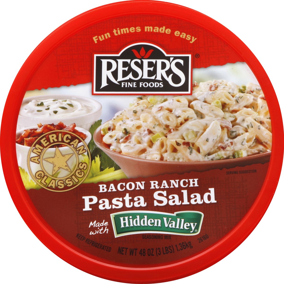 slide 2 of 3, Reser's Bacon Ranch Pasta Salad, 3 lb