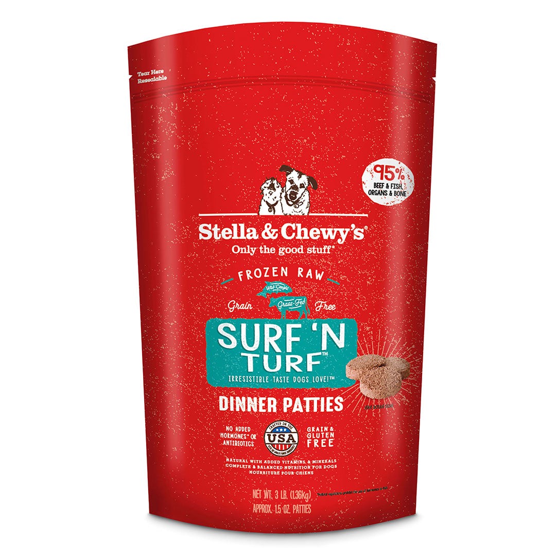 slide 1 of 1, Stella & Chewy's Surf'N Turf Dinner Patties - Raw Frozen Dog Food - 6-Lb (Hillsborough County Fl Delivery Only), 1 ct