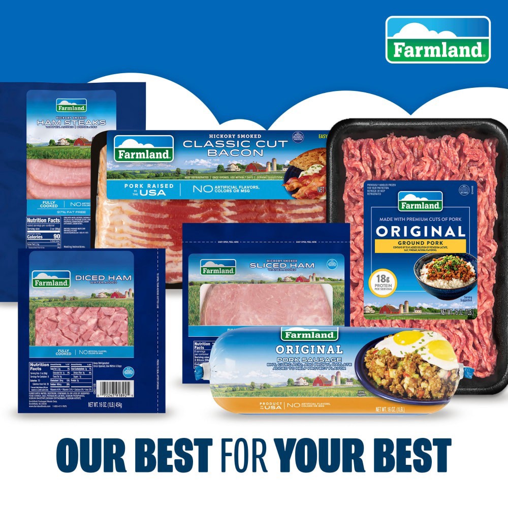 slide 2 of 6, Farmland Maple Bacon Thick Cut Bacon, 12 oz, 12 oz