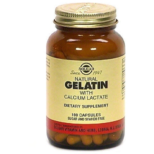 slide 1 of 1, Solgar Gelatin with Calcium Carbonate, 100 ct