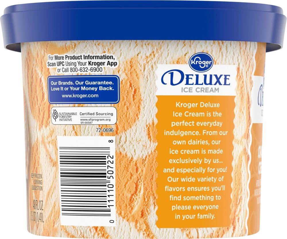 slide 2 of 5, Kroger Deluxe Orange Scream Ice Cream, 48 fl oz