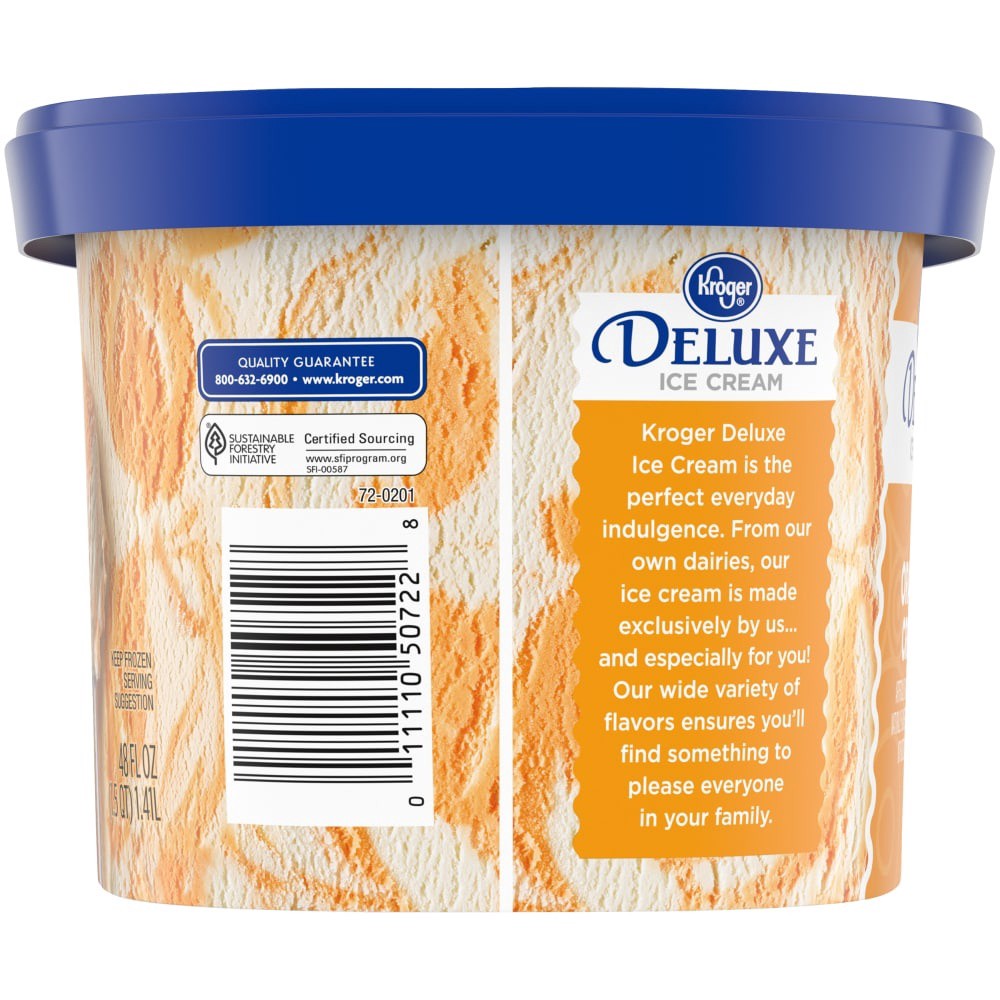 slide 3 of 5, Kroger Deluxe Orange Scream Ice Cream, 48 fl oz