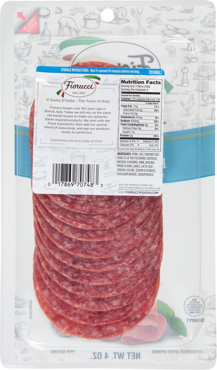 slide 8 of 9, Fiorucci Hard Salami Smoke Flavor, 4 oz