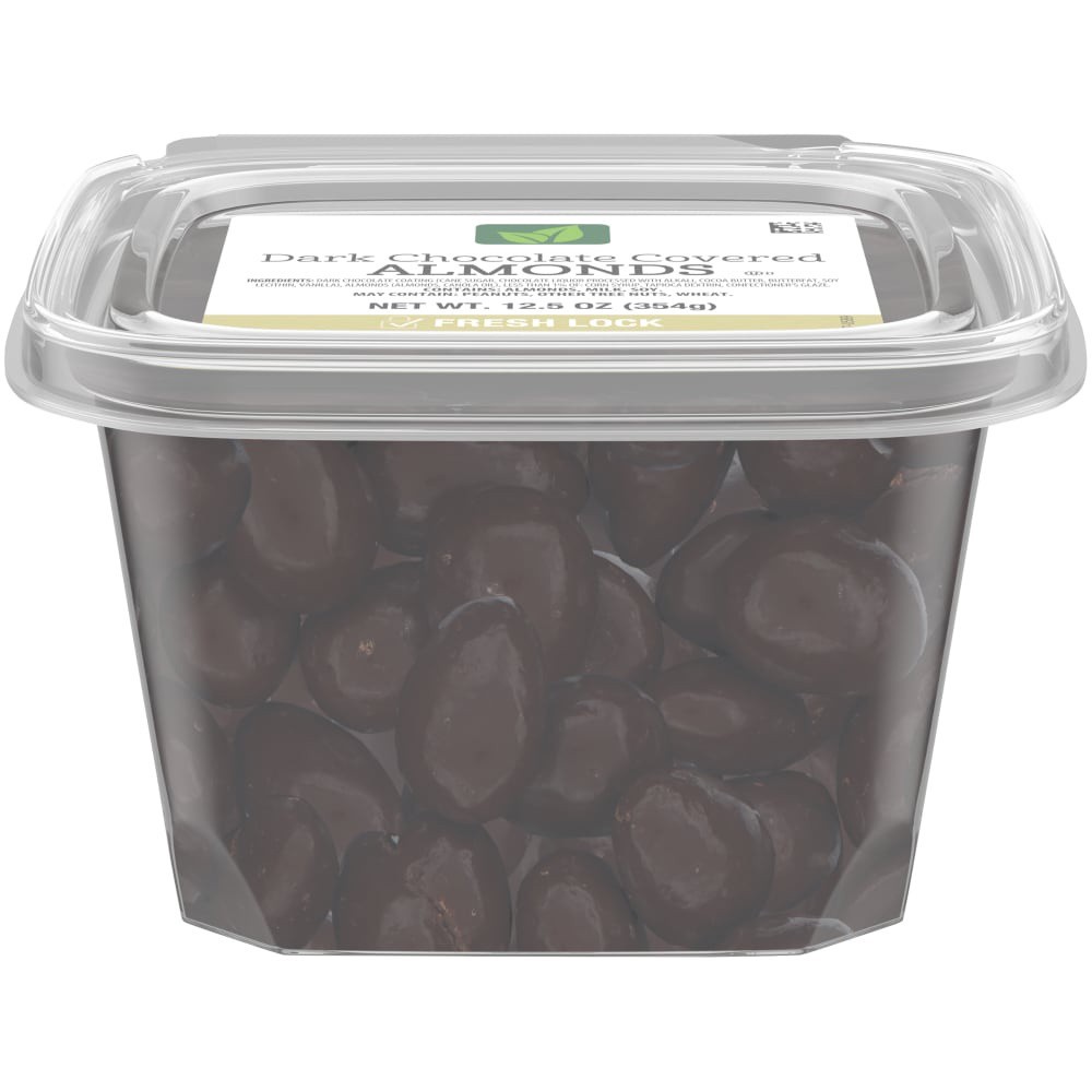 slide 1 of 3, Pre-Packaged Bulk Dark Chocolate Covered Almonds, 12.5 oz