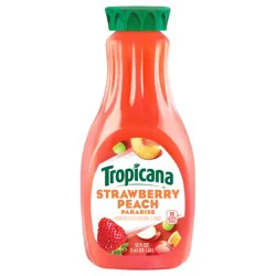 Tropicana Paradise Drink Strawberry Peach 52 Fl Oz Bottle