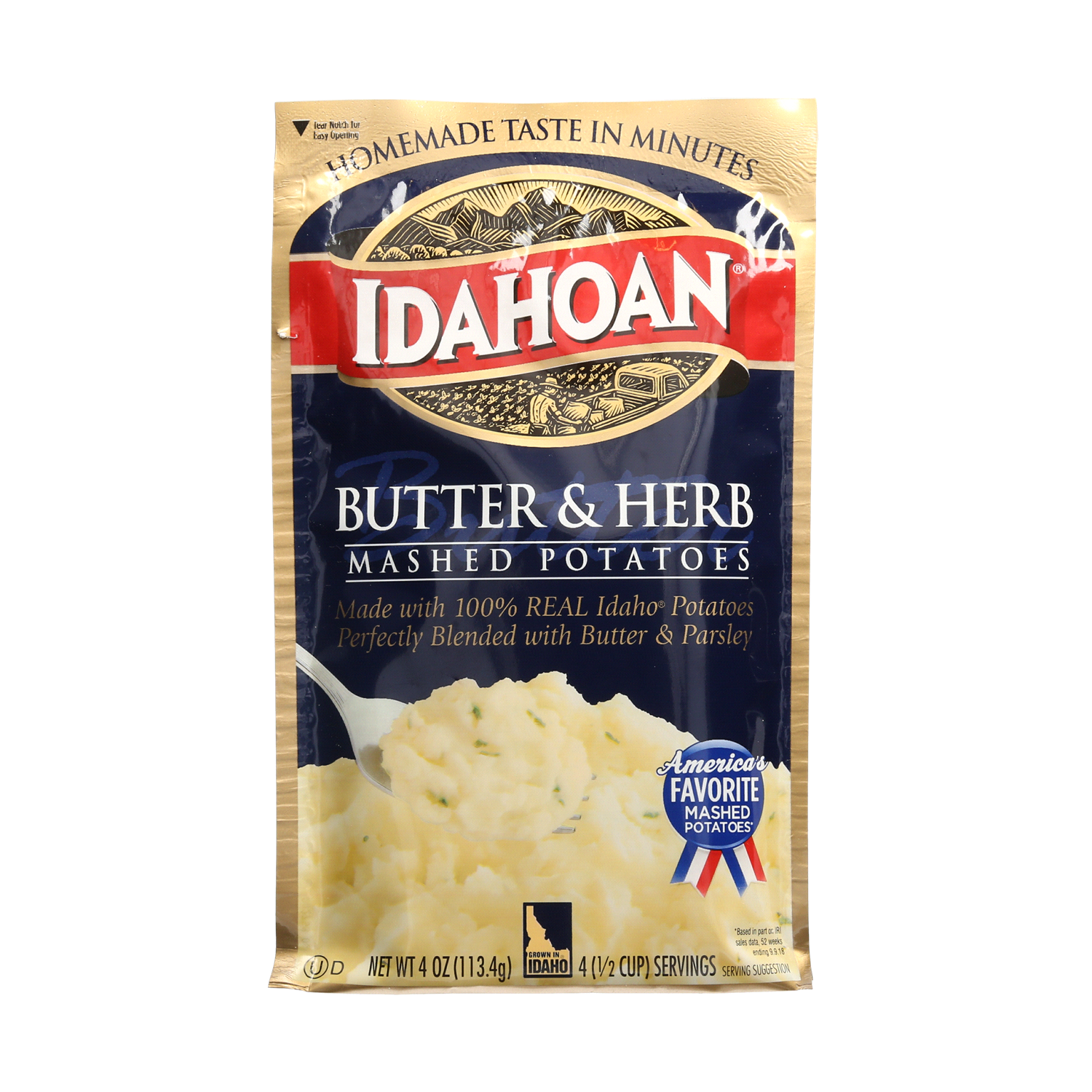 slide 1 of 2, Idahoan Butter & Herb Mashed Potatoes - 4 oz, 4 oz