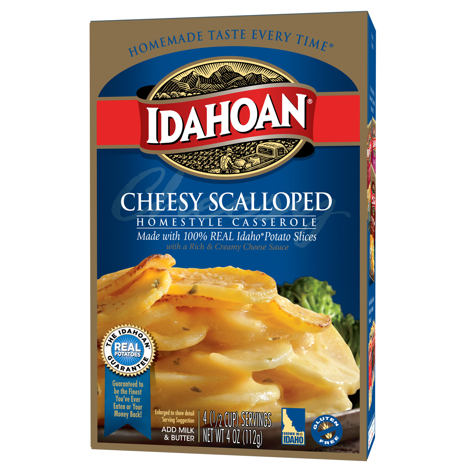 slide 1 of 4, Idahoan Cheesy Scalloped Homestyle Casserole, 4 oz