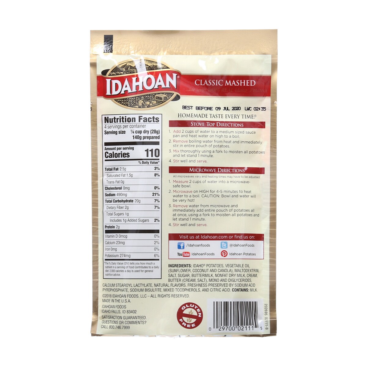 slide 2 of 2, Idahoan Classic Mashed Potatoes - 4 oz, 4 oz