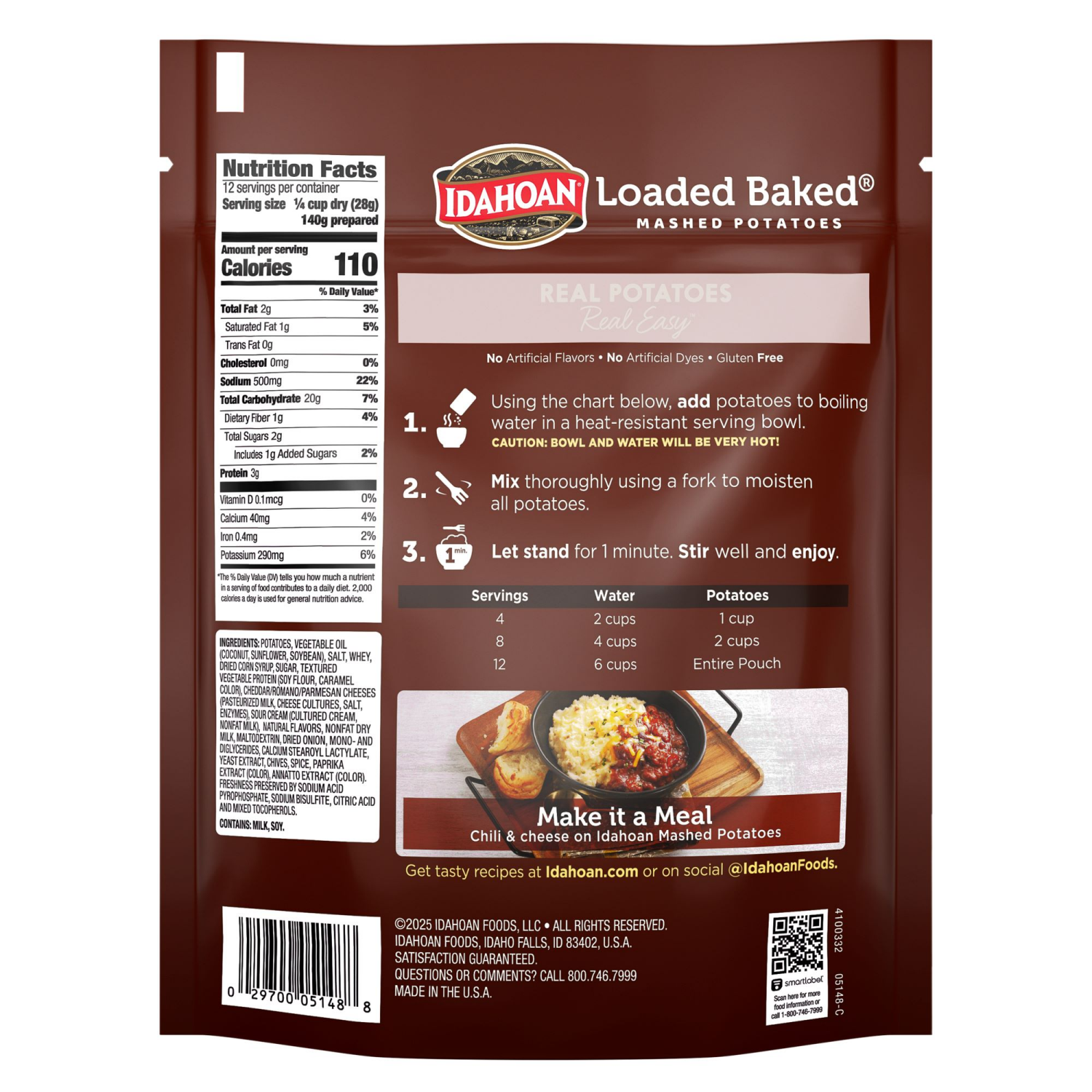 slide 2 of 2, Idahoan Loaded Baked Mashed Value Size 12 oz, 12 oz