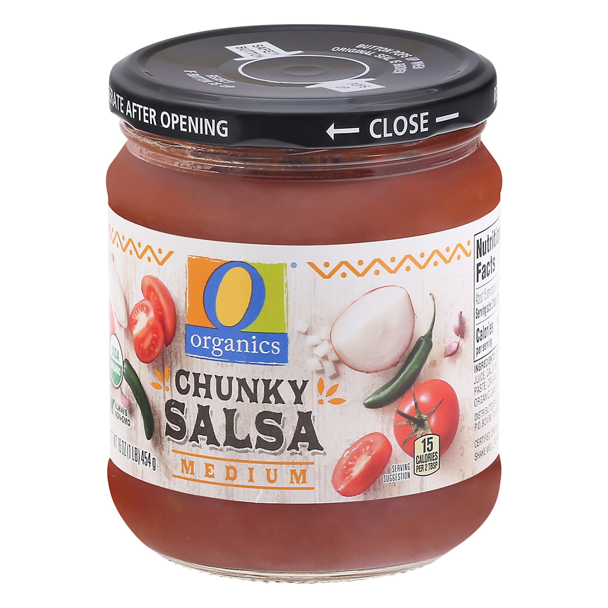 slide 3 of 9, O Organics Organic Medium Chunky Salsa, 