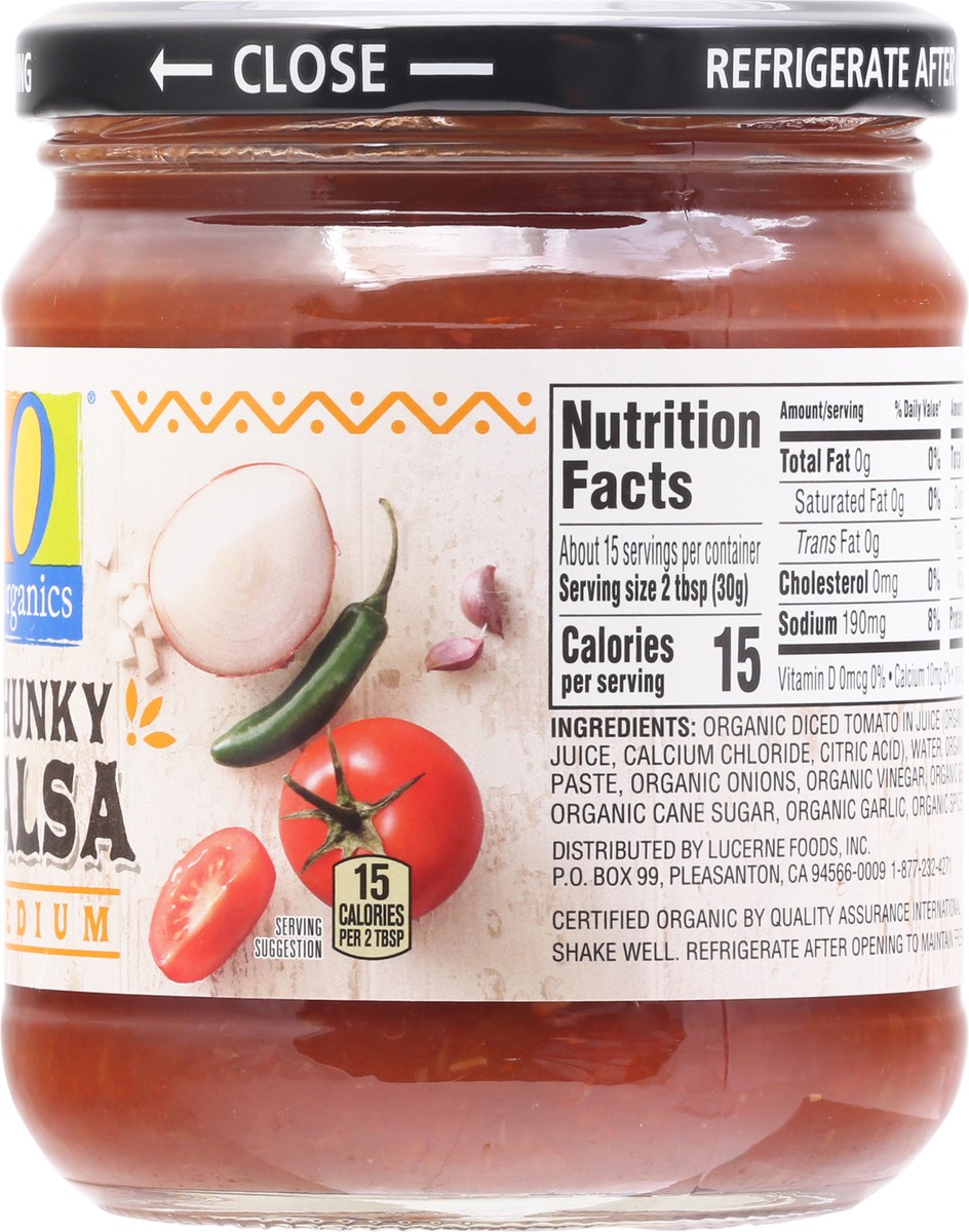 slide 8 of 9, O Organics Organic Medium Chunky Salsa, 