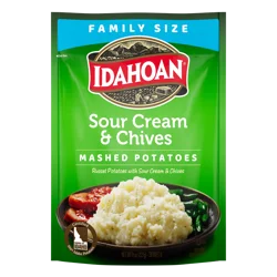 Idahoan Mashed Potatoes, Sour Cream & Chives, Family Size