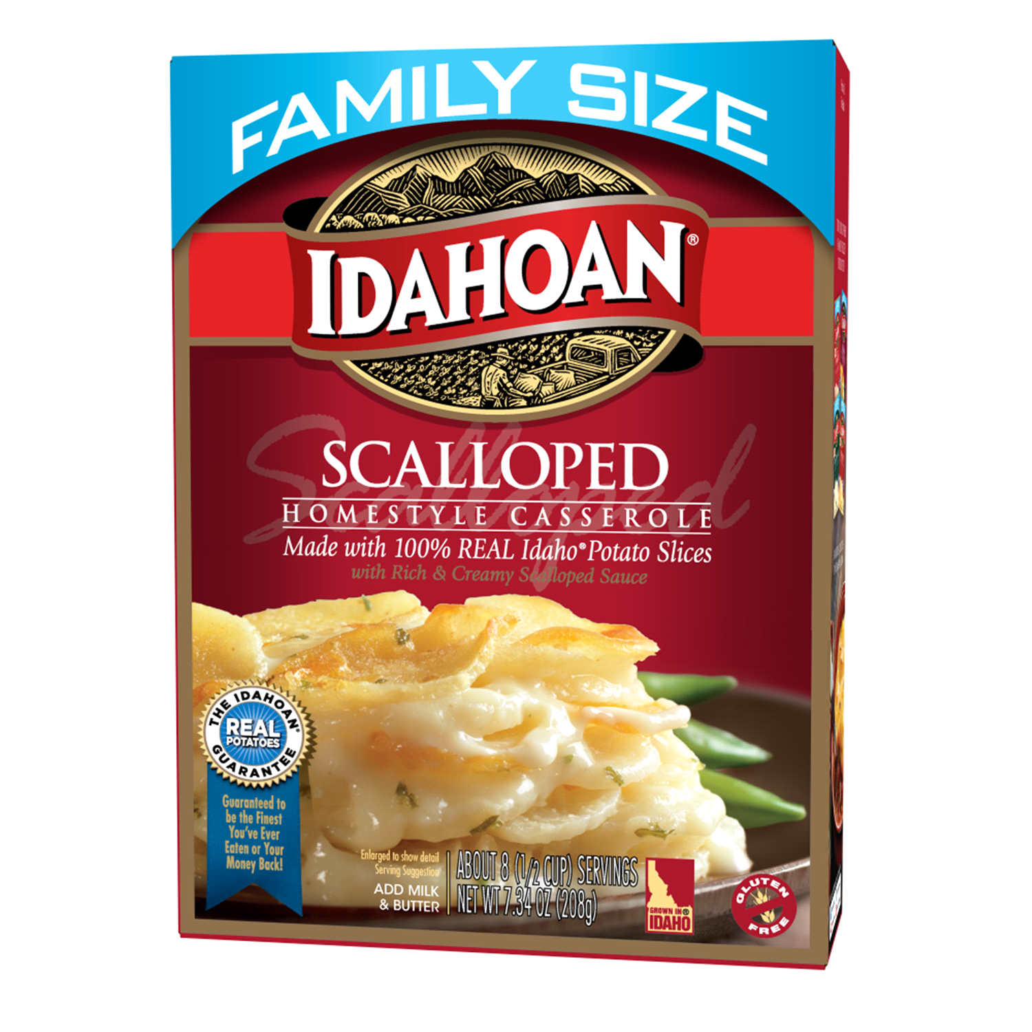 slide 1 of 4, Idahoan Scalloped Homestyle Casserole Family Size, 7.34 oz