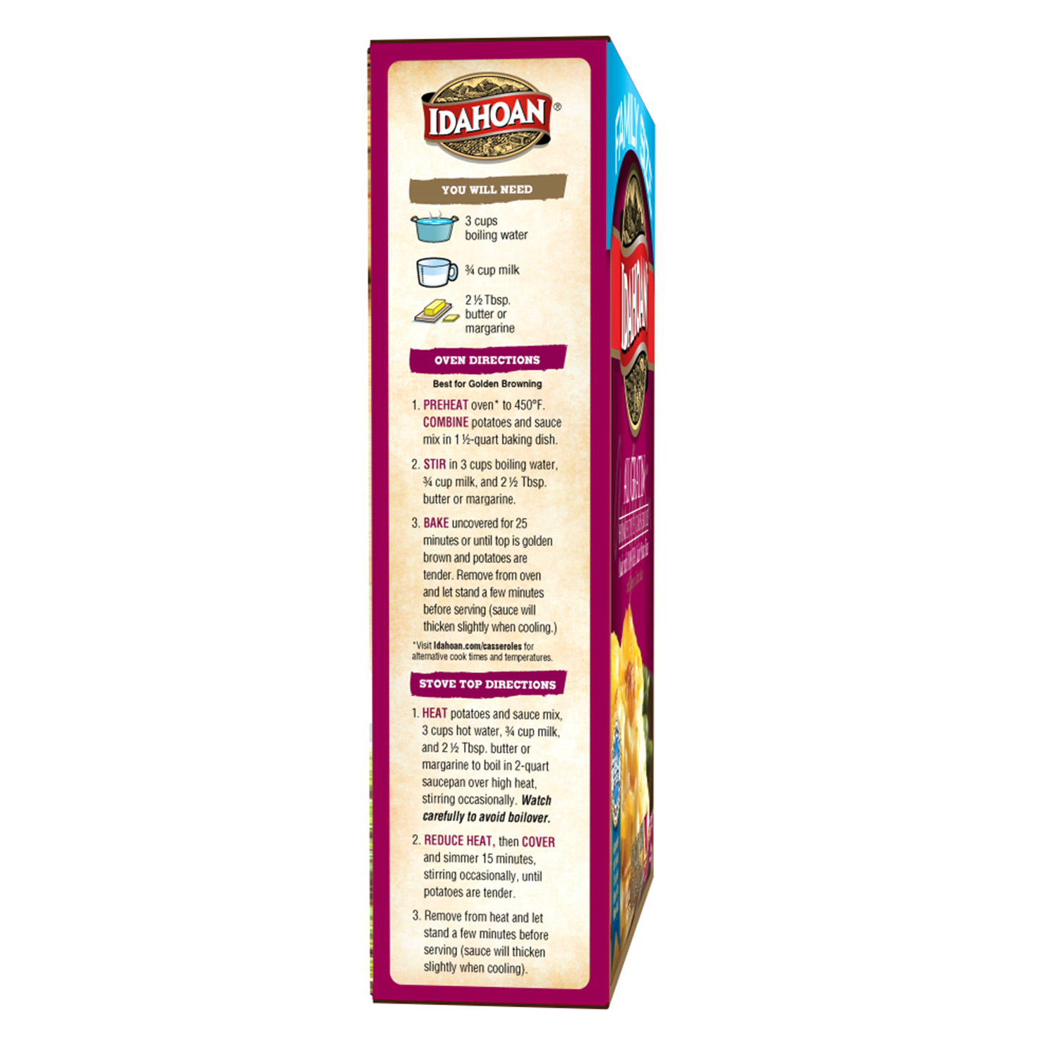 slide 2 of 4, Idahoan Au Gratin Homestyle Casserole Family Size, 7.34 oz