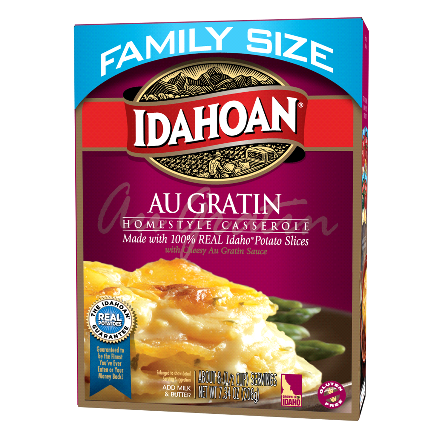 slide 1 of 4, Idahoan Au Gratin Homestyle Casserole Family Size, 7.34 oz
