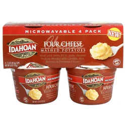 Idahoan Four Cheese Mashed Potatoes Cup 4-pack