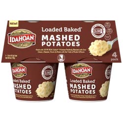 Idahoan Loaded Baked Mashed Potatoes Cup 4-pack