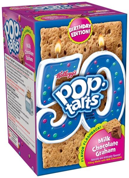 slide 1 of 1, Pop-Tarts Birthday Edition! Milk Chocolate Graham Toaster Pastries, 14.1 oz