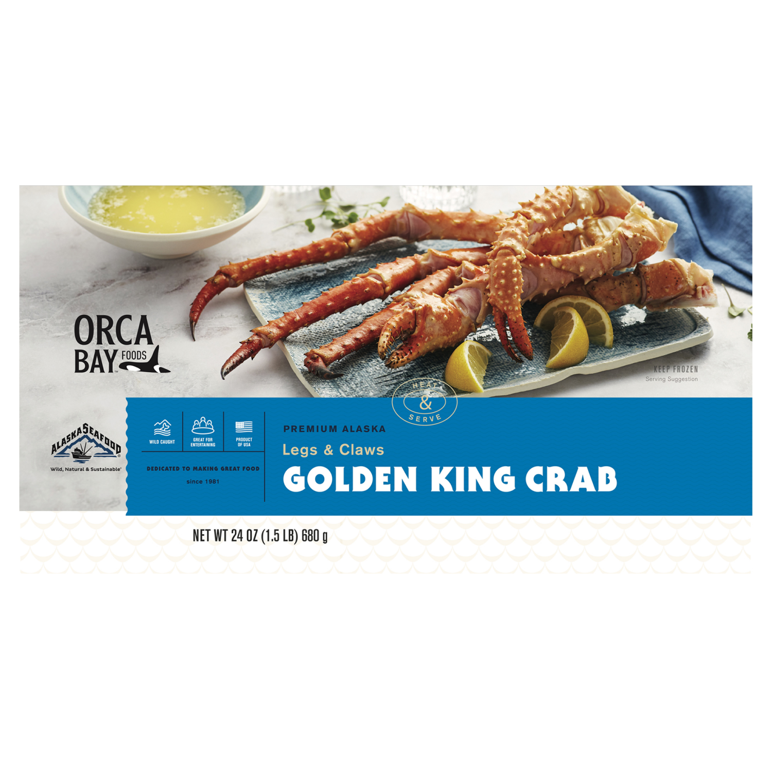 slide 1 of 1, Frozen Golden King Crab Bag, 24 oz